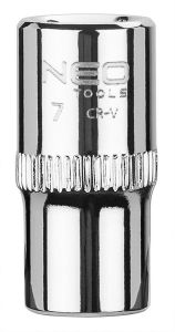 Dugókulcs fej, krova fej 7 mm, 1/4" | NEO 08-225