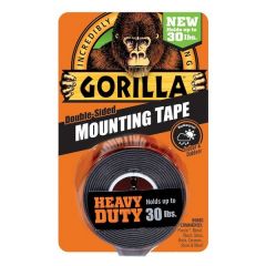 GORILLA Heavy Duty Mounting Black Tape fekete kétoldalú ragasztószalag kültérre is 2,54 cm x 1,52 m | GORILLA 3044200