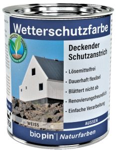 Időjárásálló festék fehér 0,75 l | BIOPIN 38311
