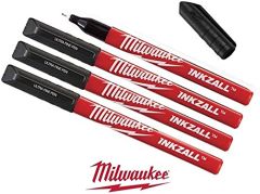 Inkzall jelőlőfilc vékony hegyű fekete | MILWAUKEE 48223164/48223160