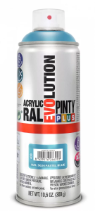 Pinty Plus Evolution oldószeres akril festék spray 400 ml, RAL 5024 pasztell kék színű | PINTY PLUS 433