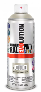 Pinty Plus Evolution oldószeres akril festék spray 400 ml, RAL 7032 kavicsszürke színű | PINTY PLUS 446