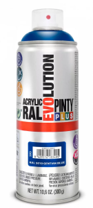 Pinty Plus Evolution oldószeres akril festék spray 400 ml, RAL 5010 enciánkék színű | PINTY PLUS 593