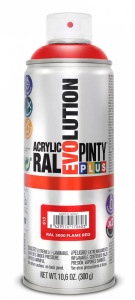 Pinty Plus Evolution oldószeres, akril festék spray 400 ml, RAL 3000 tűzvörös színű | PINTY PLUS 615