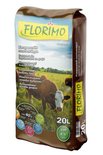 Florimo komposztált marhatrágya 20 l csomag barna FLORIMO