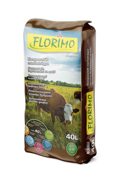 Florimo komposztált marhatrágya 40 l csomag barna FLORIMO