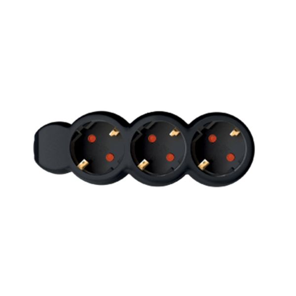 Elosztó hosszabbító 3 as 3 m fekete 3 x 1 5 mm2 NV 3 3 BK 1 5