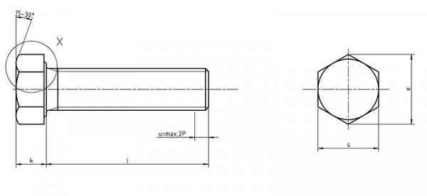 Hatlapfejű csavar M10 x 100 mm, tövigmenetes, 8.8, horganyzott, DIN 933 | 52775
