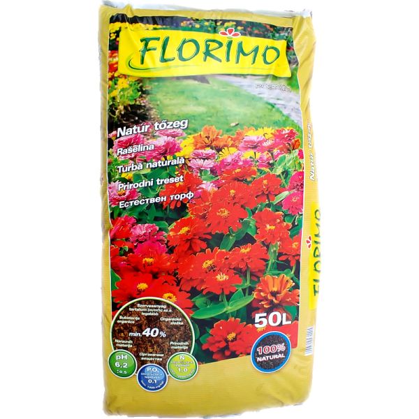 Florimo natúr tőzeg 50 l csomag FLORIMO