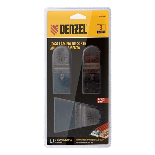 Fűrészlap fához fémhez multifunkciós géphez 3 részes készlet DENZEL 78240355