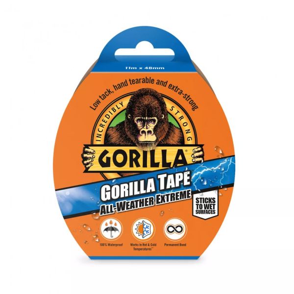 GORILLA Tape All Weather Extreme erős hőálló ragasztószalag 48 mm x 11 m fekete GORILLA 3044020
