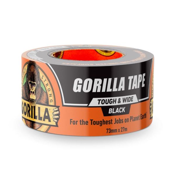 GORILLA Duct Tape Tough Wide 27 m x 73 mm fekete extra erős ragasztószalag GORILLA 3044300