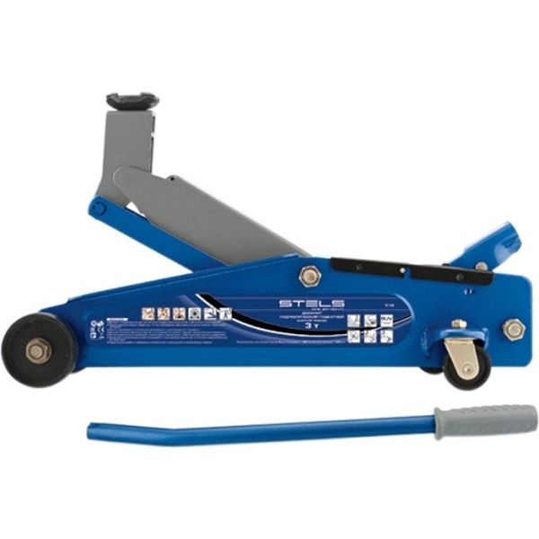 Hidraulikus emelő guruló autóemelő 3 t 190 mm 535 mm emelési magassággal STELS 51134-6
