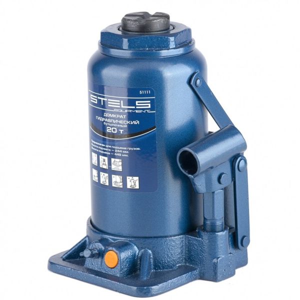 Hidraulikus palackemelő 20 t 244 mm 449 mm emelési magassággal STELS 51111
