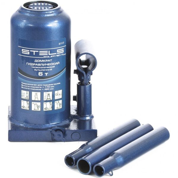Hidraulikus teleszkópós palackemelő 6 T 170 420 mm emelési magasság STELS 51117