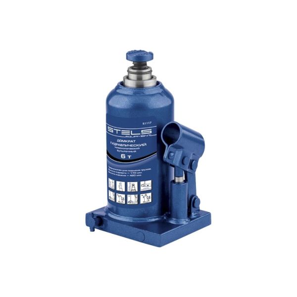 Hidraulikus teleszkópós palackemelő 6 T 170 420 mm emelési magasság STELS 51117-2