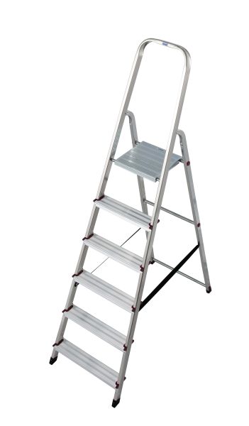 Háztartási létra alumínium 1 x 6 fokos CORDA KRAUSE 000736-2