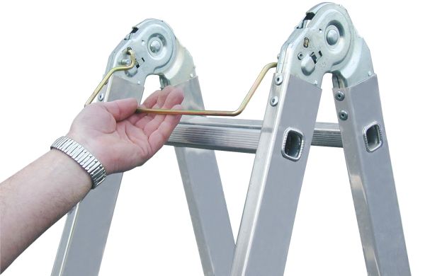 Létra 4 x 4 fokos alumínium univerzális csuklós létra MONTO MultiMatic KRAUSE 120694-3