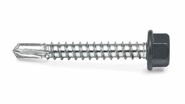 Lemezcsavar 4 8 x 19 mm hatlapfejű önfúró EPDM alátéttel RAL 7024 Szürke színű DIN 7504 K 50909