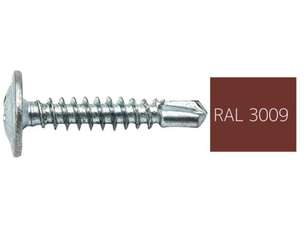 Lemezcsavar 4 2 x 19 mm lapos nagyfejű Opel önfúró RAL3009 KOELNER 69122-2