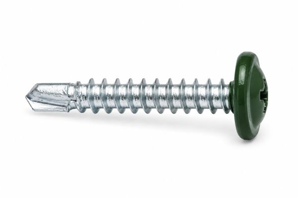 Lemezcsavar 4 2 x 13 mm lapos nagyfejű Opel önfúró RAL6020 KOELNER 70069