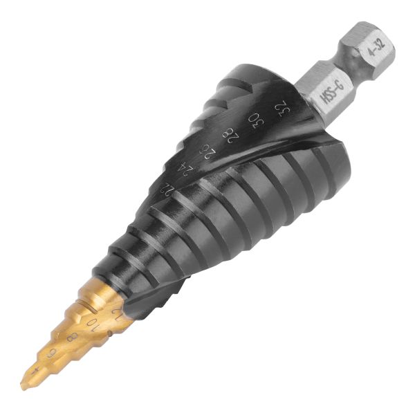 Lemezfúró lépcsős fúró 4 mm 32 mm 15 lépcsővel DENZEL 7236067