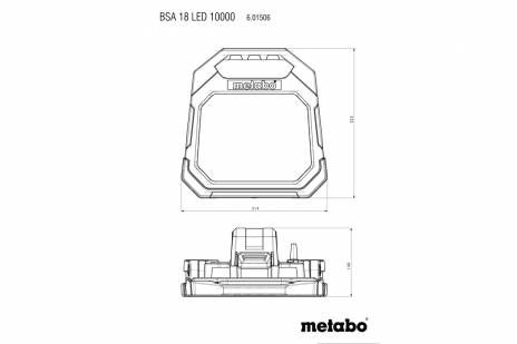 METABO BSA 18 LED 10000 akkus reflektor METABO 601506850-2