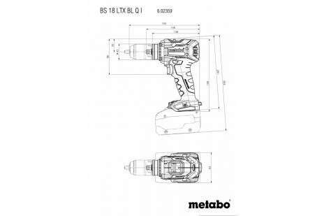 METABO BS 18 LTX BL Q akkus fúró csavarozó alapgép metaBOX METABO 602359840-3