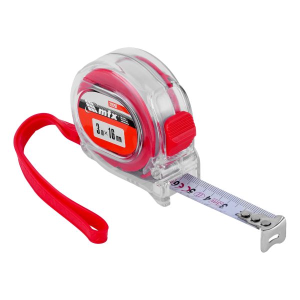 Mérőszalag 3 m x 16 mm átlátszó kvarc házban MTX 325207-3
