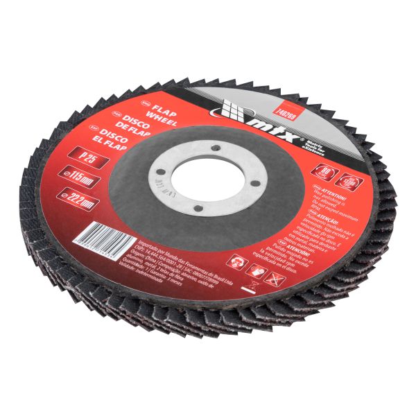 Csiszolókorong 115 mm P25 legyezőlapos fa fém MTX 740269-3