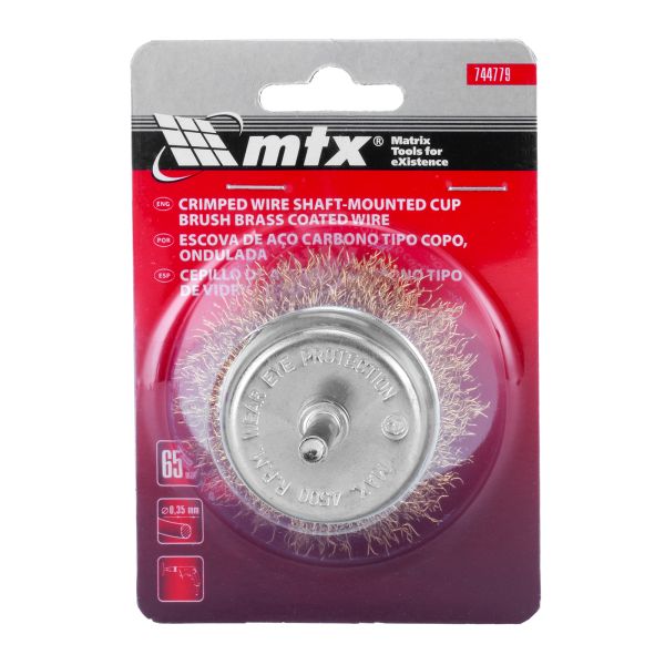 Drótkorong drótkefe 65 mm acél csapos kúpos MTX 744779-5