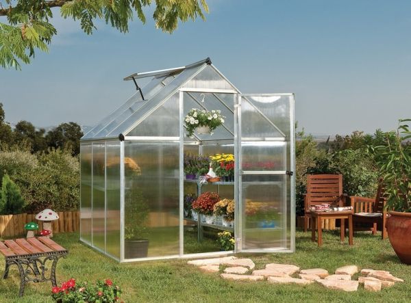 MULTILINE 6 x 6 láb polikarbonát üvegház 190 cm x 185 cm x 209 cm melegház PALRAM 701630