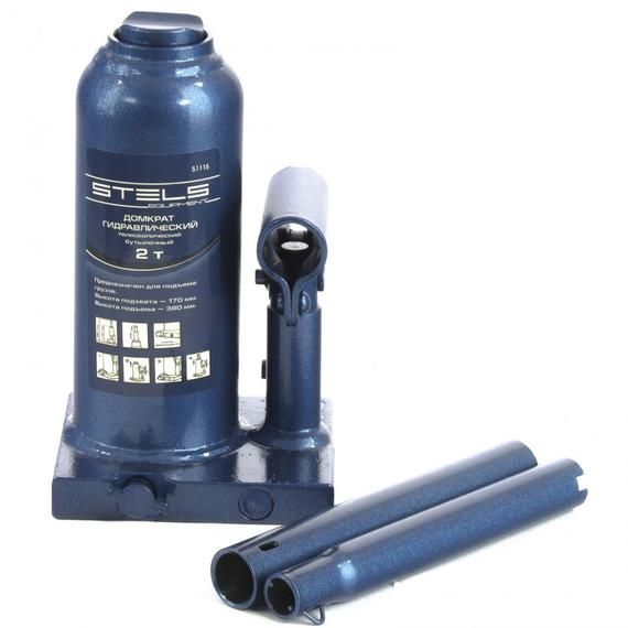 Hidraulikus teleszkópós palackemelő 2 t 170 mm 380 mm emelési magassággal STELS 51115
