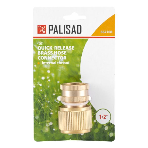 Locsoló gyorscsatlakozó 1 2 belső menttel sárgaréz PALISAD 662708-5