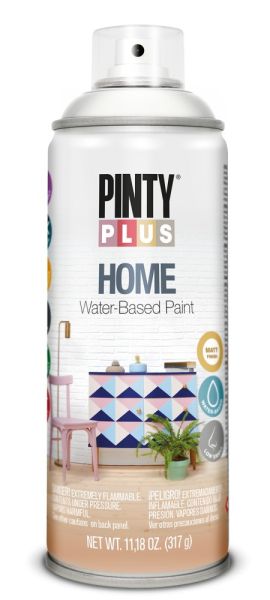 Pinty Plus Home vízbázisú festék spray 400 ml Neutral White seml eges fehér HM111 PINTY PLUS