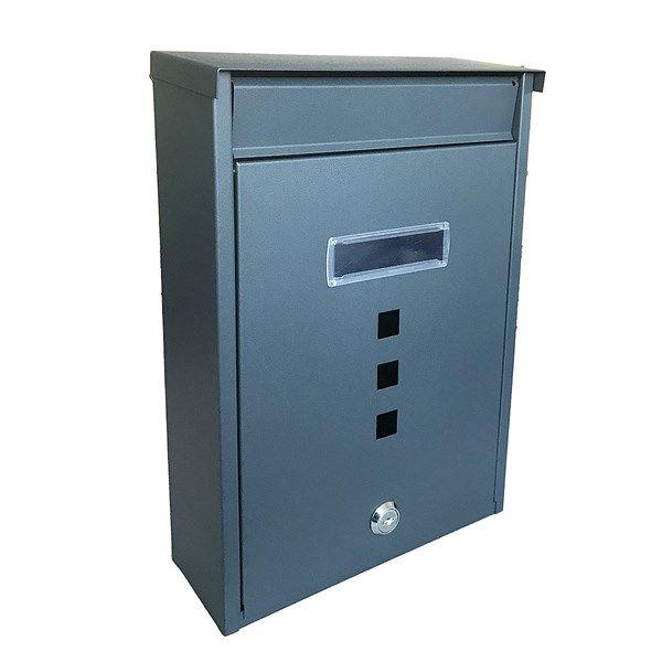 Postaláda levélszekrény álló névtartóval Orion 22x32 cm szürke 3490151