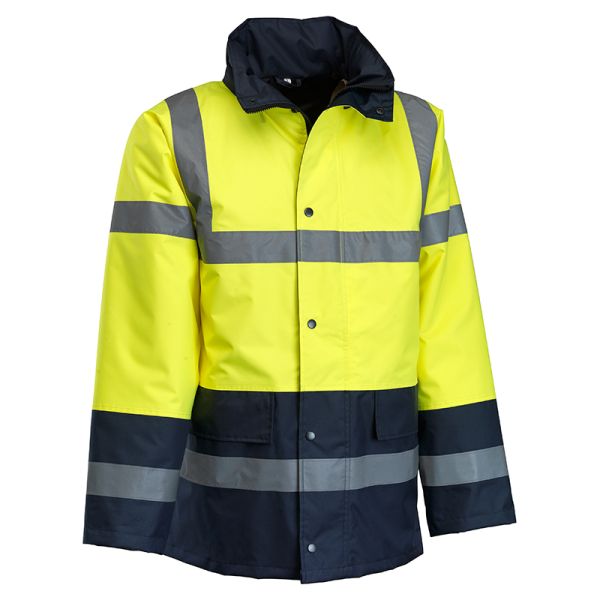 Munkavédelmi jólláthatósági téli kabát citromsárga XXL es ROCK FLASHBACK Y 2XL-2