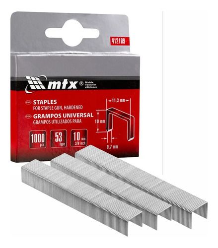 Tűzőkapocs 53 10 mm 1000 db edzett MTX 412109