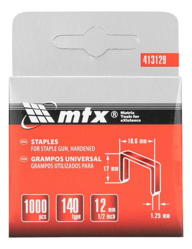 Tűzőkapocs 140 12 mm 1000 db edzett MTX 413129