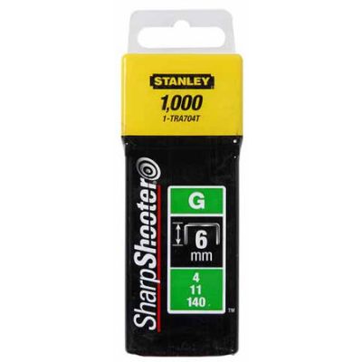 6 mm-es "G" kapocs G4/11/140 1000 db / csomag | STANLEY 1-TRA704T