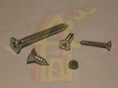 Lemezcsavar 2,2 x 9,5 mm süllyesztett fejű, kereszthornyú A2