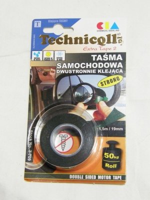 Ragasztó Technicoll szalag kültéri T-709, fekete, 1,5 mm / 19 mm | TECHNICOLL T-709