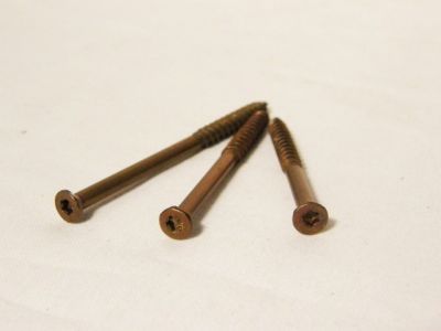 Teraszcsavar 5,5 x 80 mm reisser csavar A4 antik barna kis fejjel