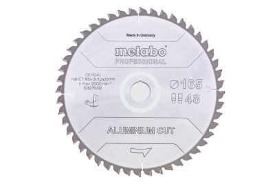 Körfűrésztárcsa, körfűrészlap ALUMINIUM PROFESSIONAK 160 x 20 mm Z48 FZ/TZ 5°neg | METABO 628288000