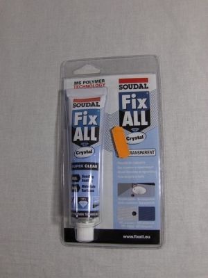 Ragasztó Fix ALL Crystal 125 ml kicsi, tubusos | SOUDAL 134134