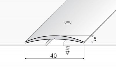 Burkolatváltó sín ezüst 4 cm-es öntapadós 93 cm A13 | 454270902