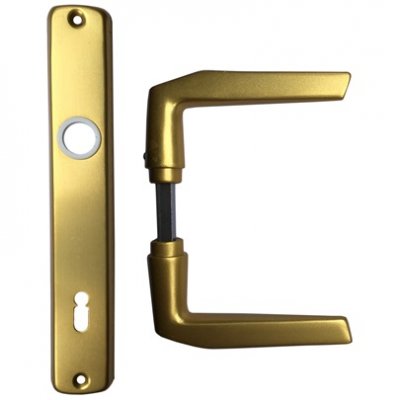 SB ajtókilincs 410 + ajtócím 90 mm normál kulcslyukas F3 eloxált | 3986633