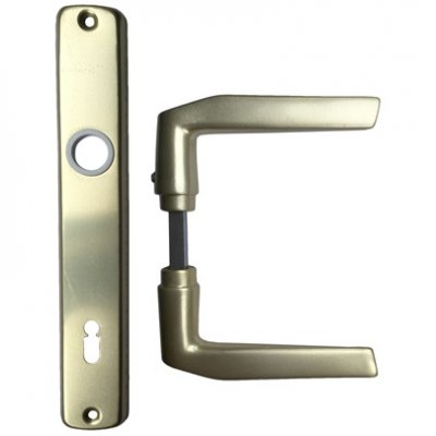 SB ajtókilincs 410 + ajtócím 90 mm normál kulcslyukas F2 eloxált | 3986637