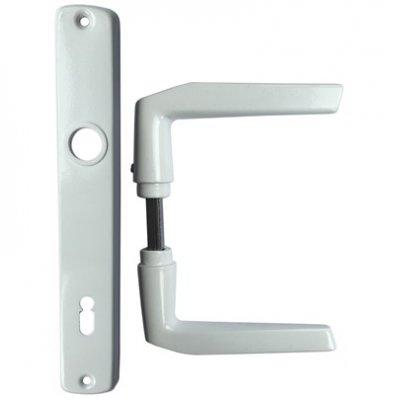 SB ajtókilincs 410 + ajtócím 90 mm normál kulcslyukas fehér | 3986641