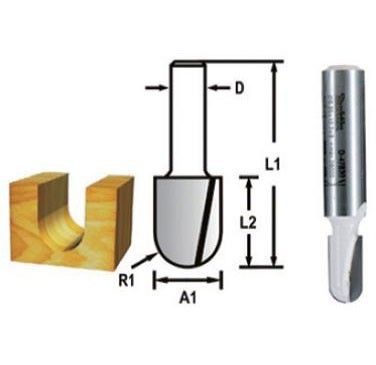 Marófej, marókés, kerekítő kés befogás: 8 mm, átmérő: 9,5 mm, rádisz: 4,8 mm | MAKITA D-47846